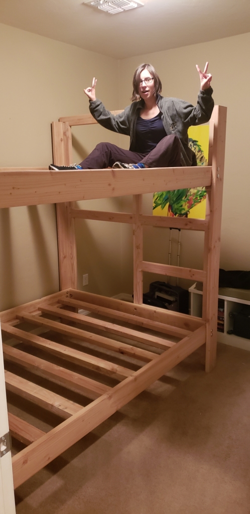 Queen sized bunk bed